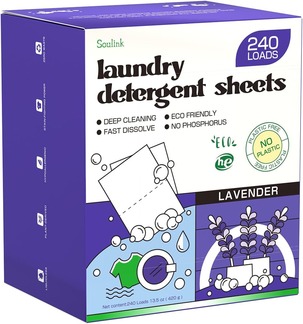 Soulink-Lavender-Laundry-Detergent-Sheets,-240-Loads---Eco-Friendly,-Plant-Based,-Hypoallergenic,-No-1314
