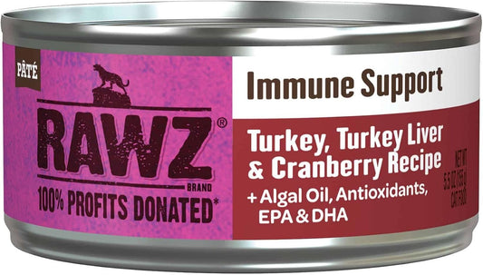 Rawz-Immune-Support-CAT-Food-5.5-Ounce-Cans,-24-Pack-(Turkey-Liver/Cranberry)--169