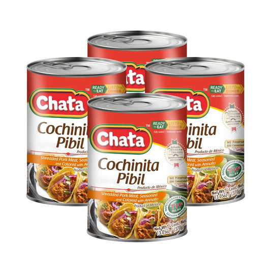 Chata-Cochinita-Pibil,-Mexican-Style-Shredded-Pork-Meat,-13.05-oz-(4-Pack)-|-Ready-to-Eat,-1