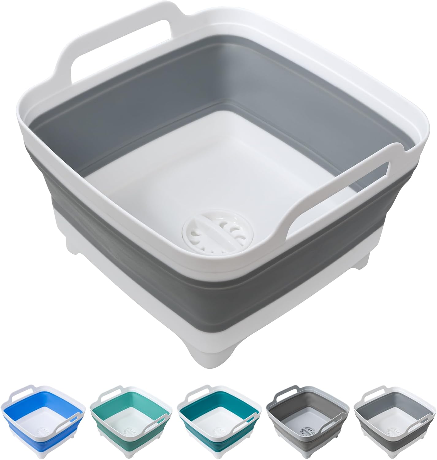 Dishpan-for-Washing-Dishes,-2.4Gal/9L-Wash-Basin-with-Draining-Plug-Carry-Handles,-Collapsible-Bucket-for-961