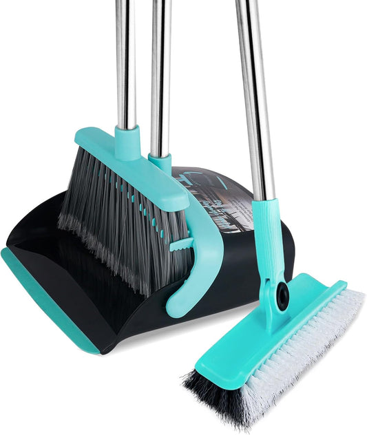 Broom-with-Dustpan-Combo-Set,-Floor-Scrub-Brush,Self-Cleaning-with-Dustpan-2554