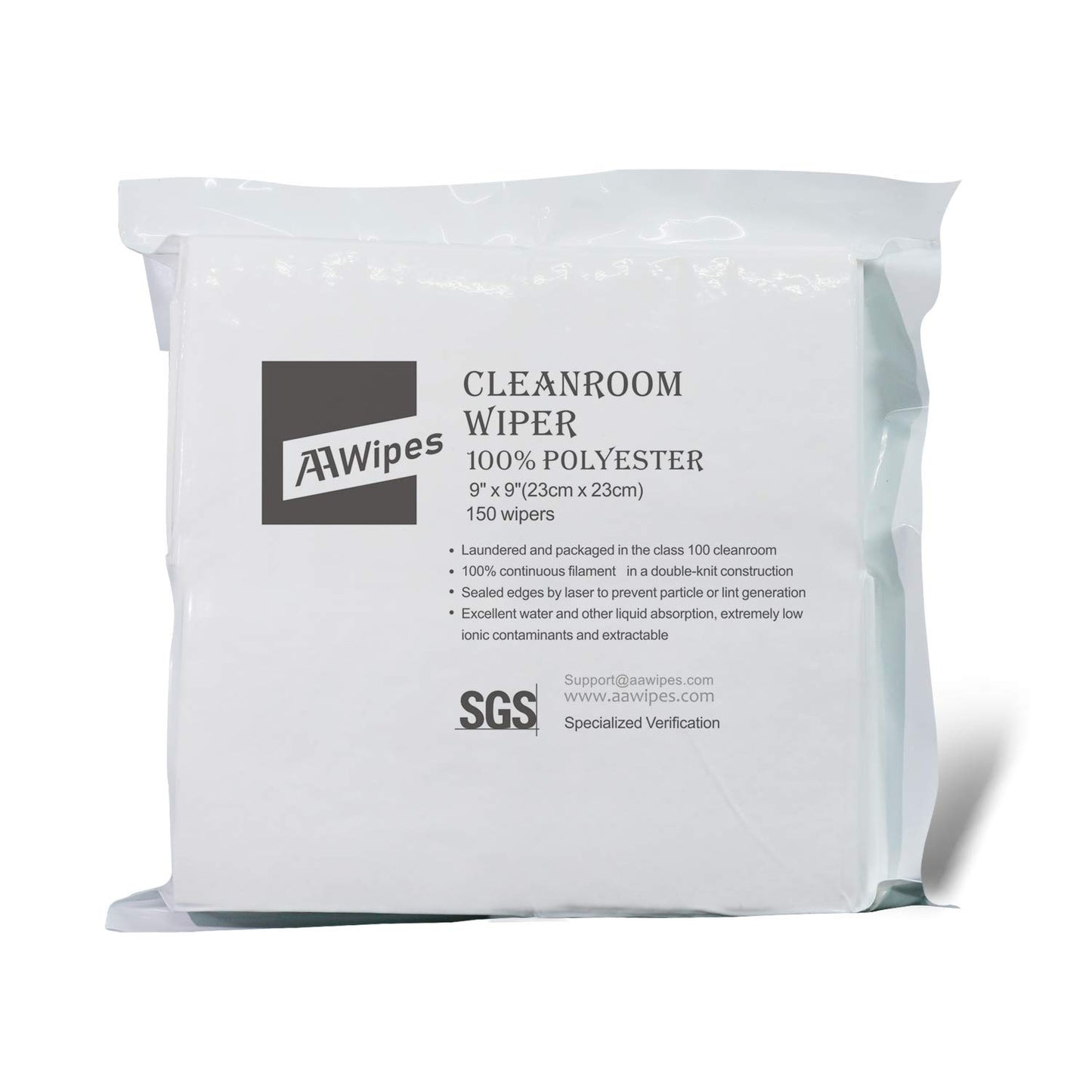 AAWipes-Cleanroom-Cloth-Wipes-9"x9"-(Bag-of-150-Pcs)-Double-3533