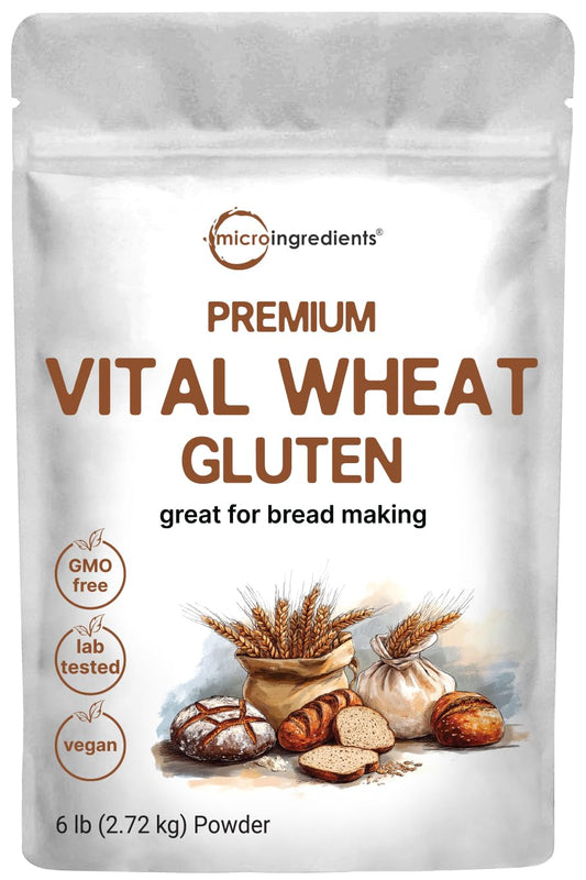 Premium-Vital-Wheat-Gluten,-6lbs-Powder-|-Great-for-Bread-Making-&-541