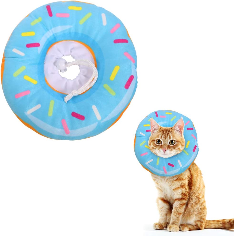 FRIUSATE-Soft-Cat-Recovery-Collar---Adjustable-Donut-Cone-to-Stop-Licking,-Comfortable-878