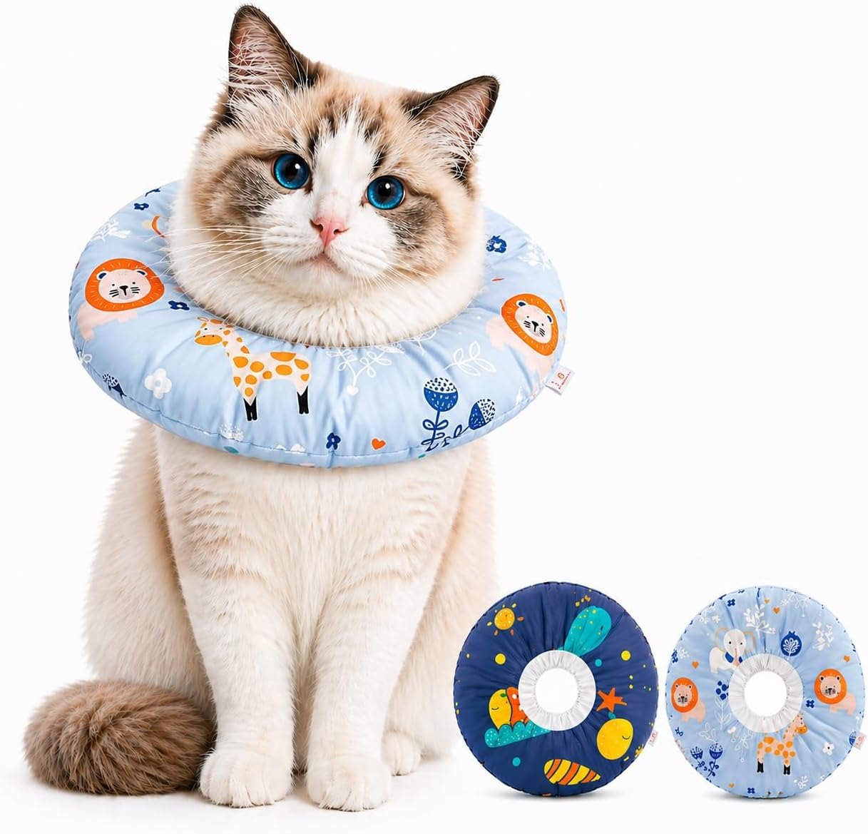 Cat-Donut-Collar-After-Surgery,-Soft-Recovery-Cone-for-Cats,-Medium---708