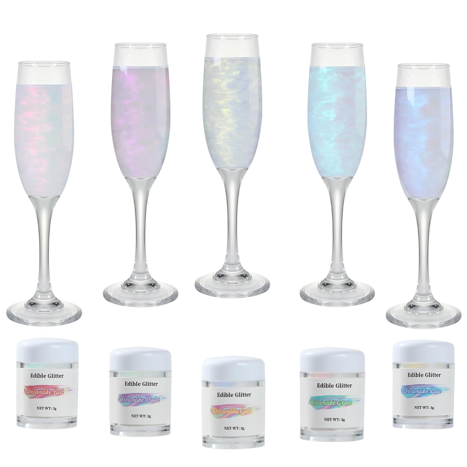 Edible-Glitter-5-Colors-Set,SkyVue-Edible-Luster-3327