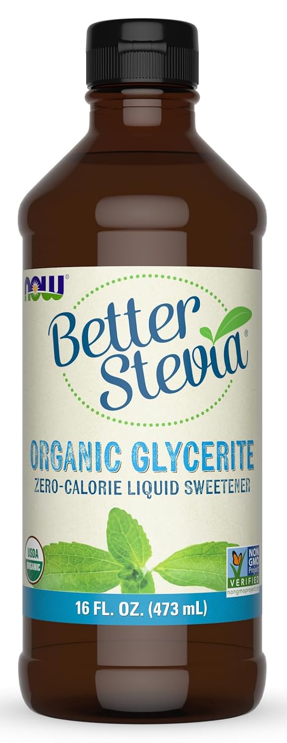 NOW-BetterStevia-Liquid,-Organic-Glycerite,-16-Ounces---Organic-Stevia---Zero-Calorie-Sweetener-No-927