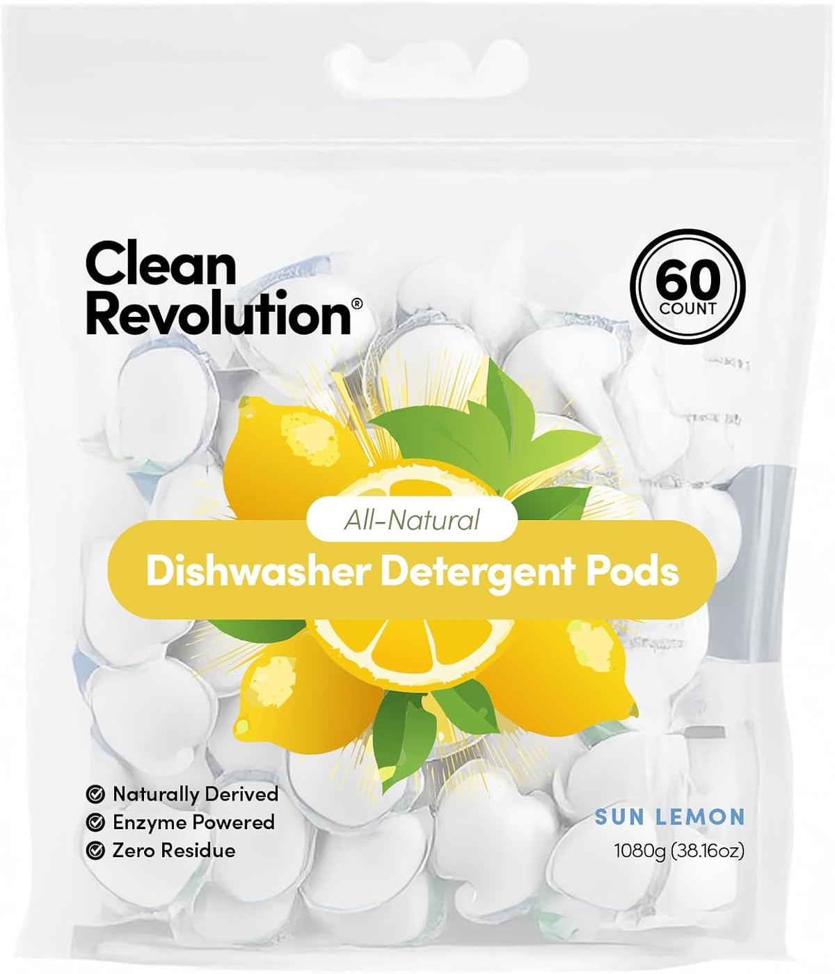 Clean-Revolution-All-Natural-Dishwasher-Detergent-Pods,-60-Pods,-Enzyme-Powered,-No-62