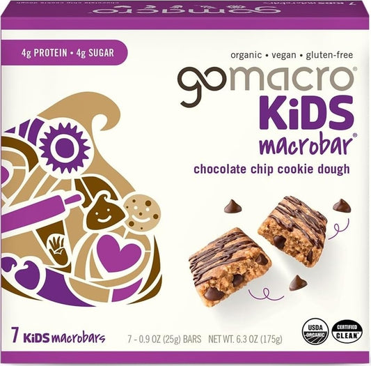 Gomacro,-Macrobar-Kids-Chocolate-Chip-Cookie-Dough-Organic-7-Count,-6.3--Ounce----2463