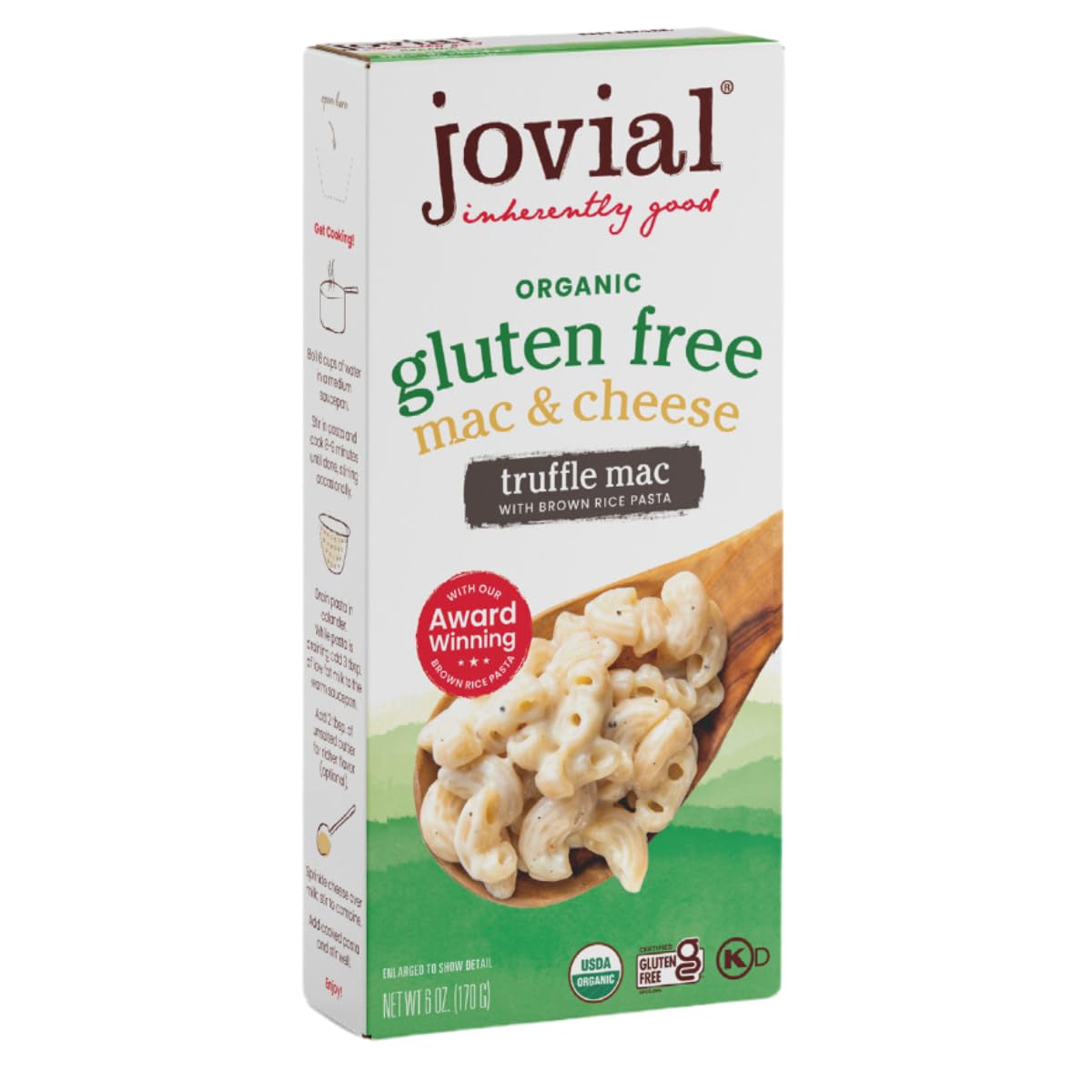 Jovial-Macarrones-con-queso-orgánico-de-trufa-sin-gluten,-pasta--integral,-475