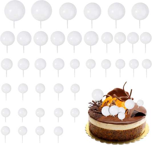40-Pcs-Ball-Cake-Toppers-Round-White-878