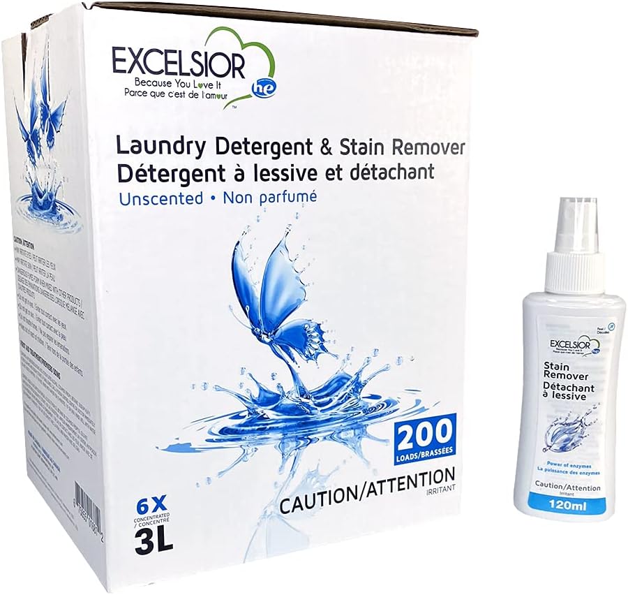 Excelsior---Laundry-Detergent-with-Eco-Bottle--Concentrated-Liquid---Unscented,-Biodegradable,-173