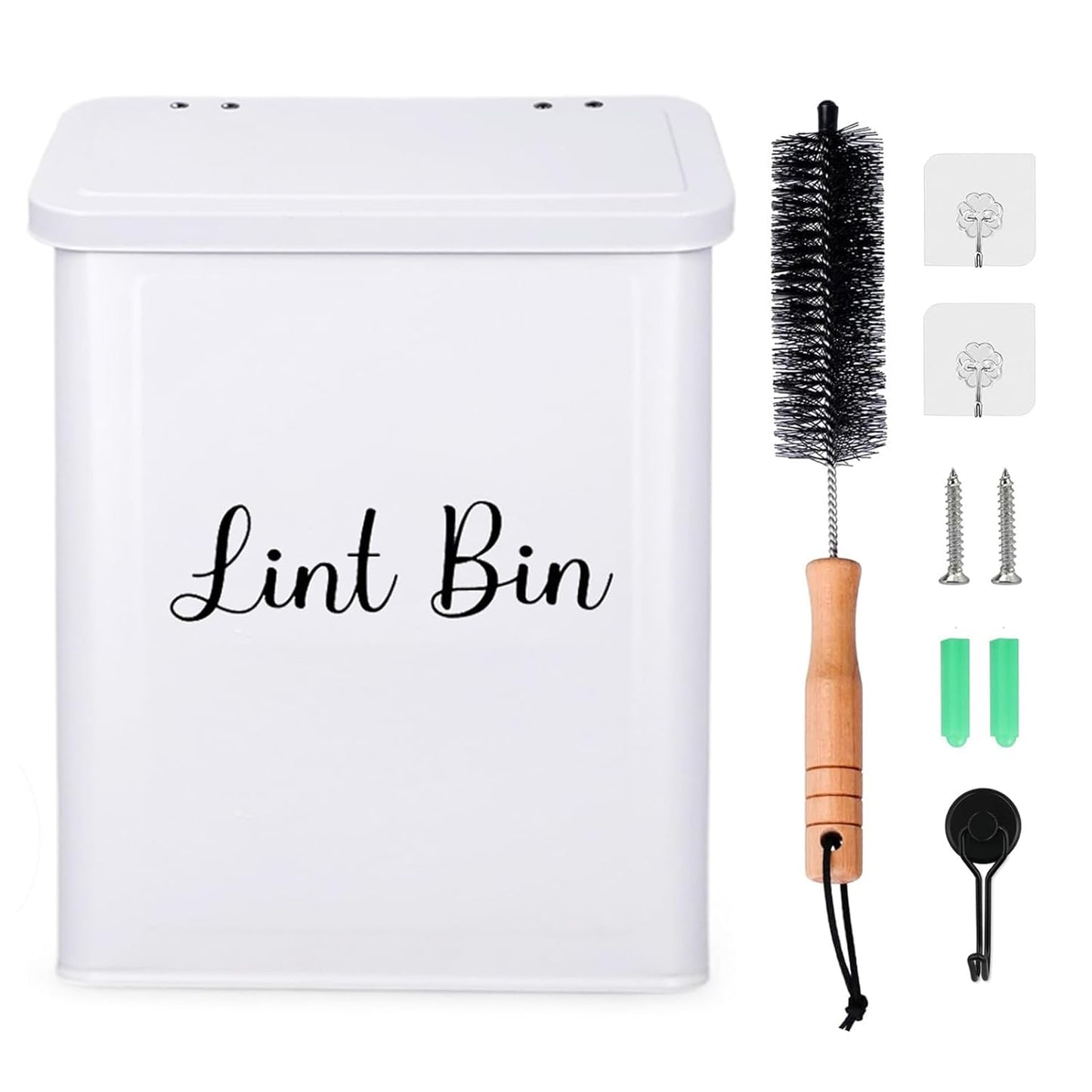 Magnetic-Lint-Bin-for-Laundry-Room,-Wall-Mounted-Metal-Lint-Box-Holder-910