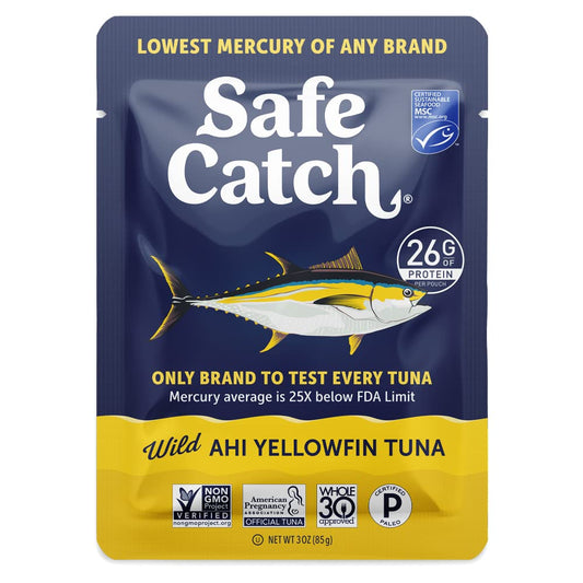 Safe-Catch-Wild-Ahi-Yellowfin-Tuna-Fish-Pouch,-3oz,-12-Pack-|-Lowest-Mercury,-612