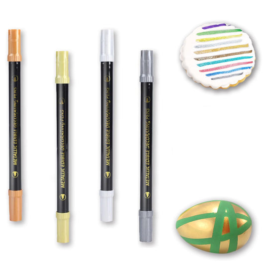 ZJSJSP-Edible-Metallic-Markers,Food-Shimmering-Color-Pen,Fine-and-Thick-Tip-Food-Upgrade-Cookies/Cakes/Fondant/Bakin---1677