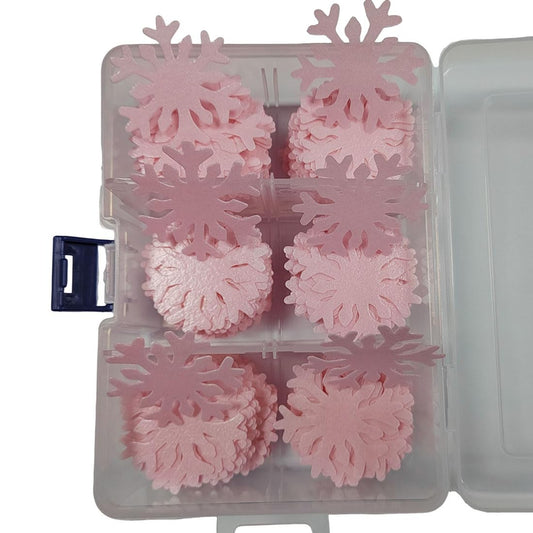 Homankit-50Pcs-Pink-Edible-Cake-Cupcake-Toppers-Snowflakes-Christmas-Winter-Frozen-Party-----197