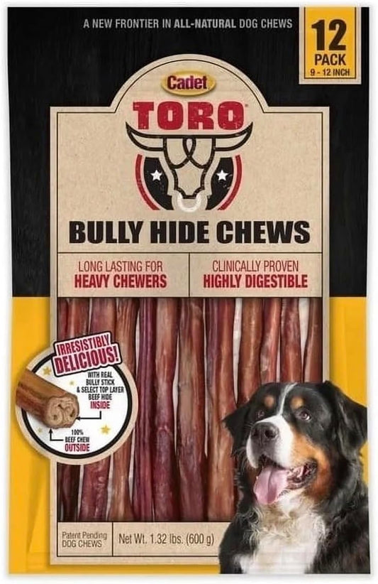 Cadet-Toro-Bully-Hide-Chews,-All-Natural-Dog-Chews,-9"-12"-(12-Count)--1808