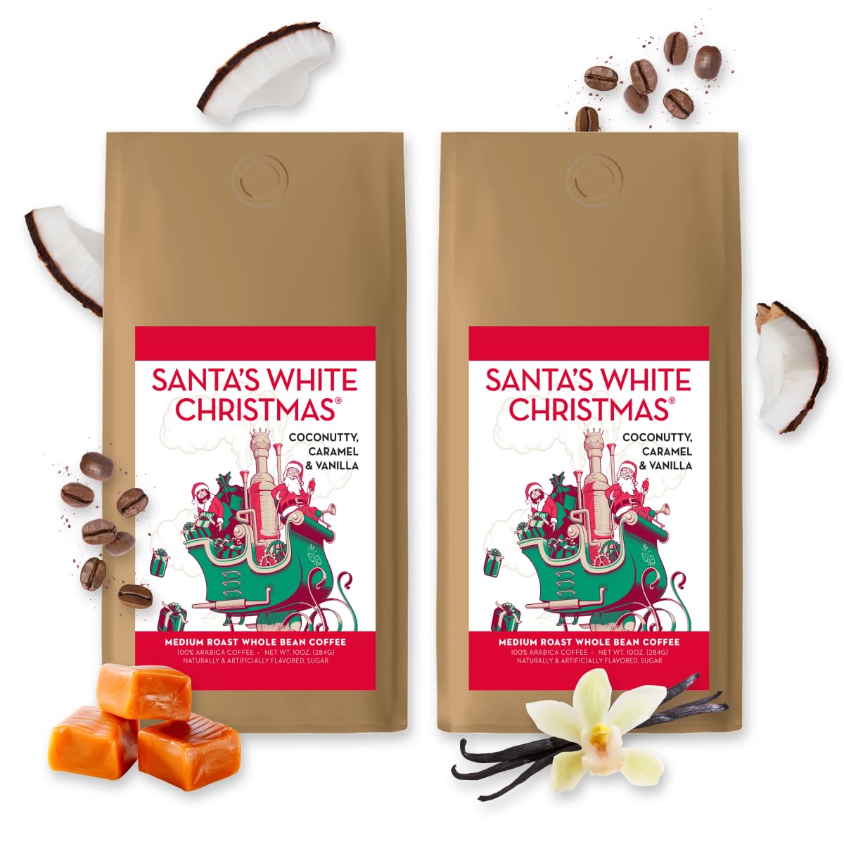BARNIE'S-COFFEE-TEA-CO.-Santa's-White-Christmas-Whole-Bean-Coffee-with-Smooth-Coconut,-435