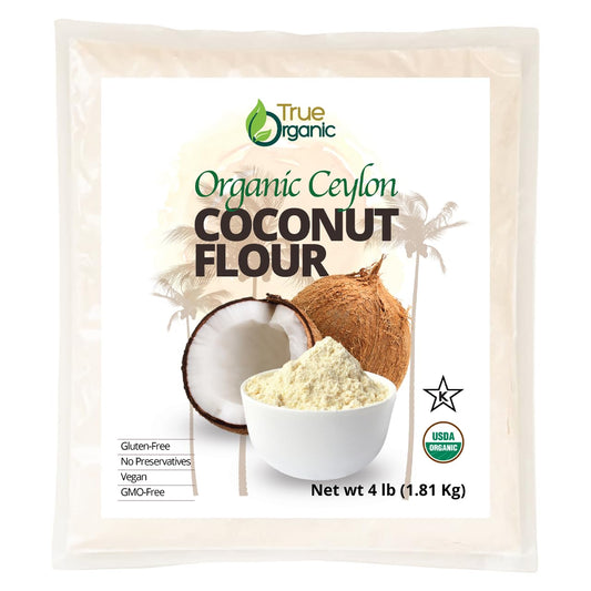 True-Organic-Harina-de-coco-de-Ceilán,-bolsa-a-de-615