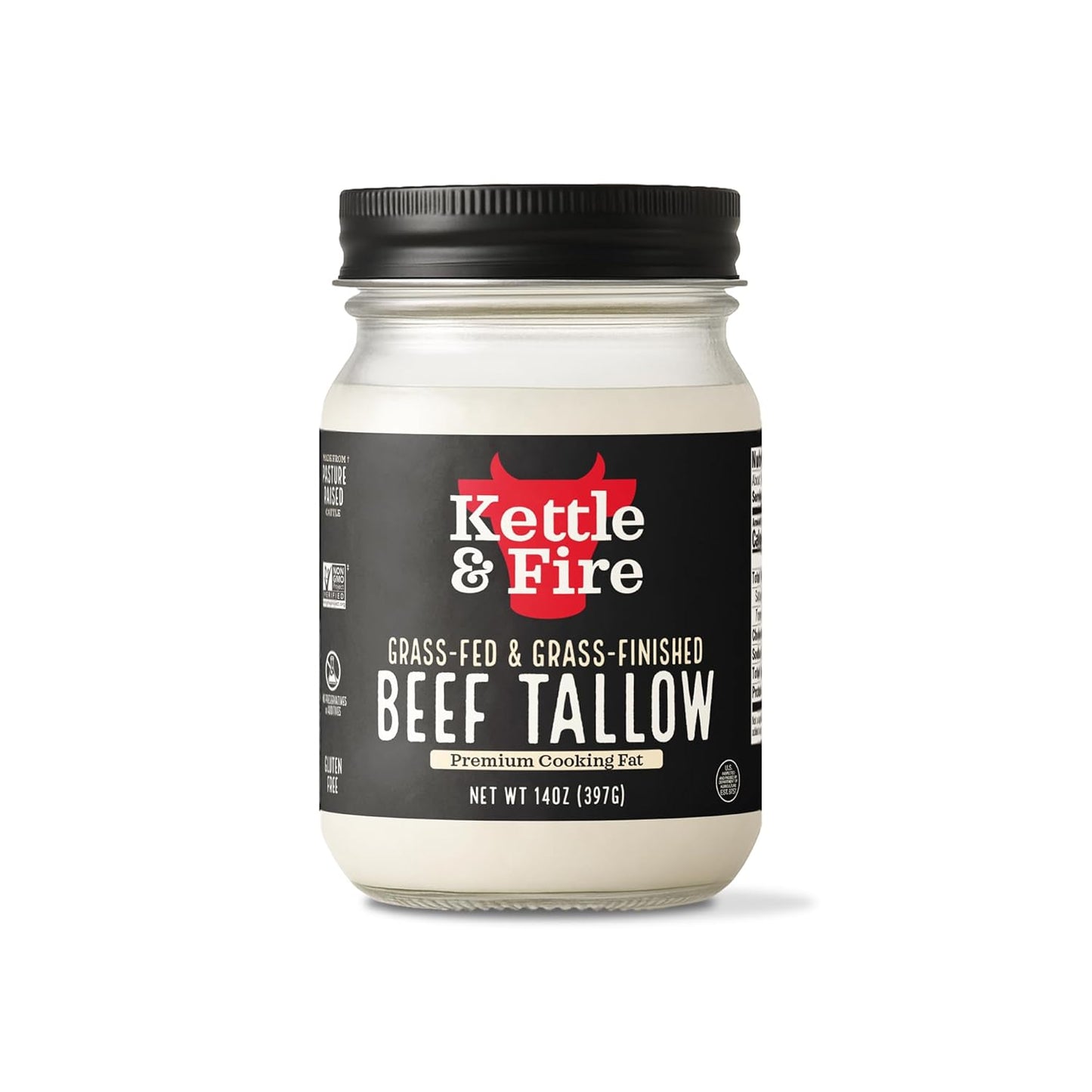 Kettle-&-Fire-Beef-Tallow-for-Cooking,-14oz-Glass-Jar-–-1-&-Premium-1179