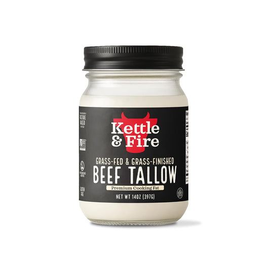 Kettle-&-Fire-Beef-Tallow-for-Cooking,-14oz-Glass-Jar-–-1-&-Premium-1179