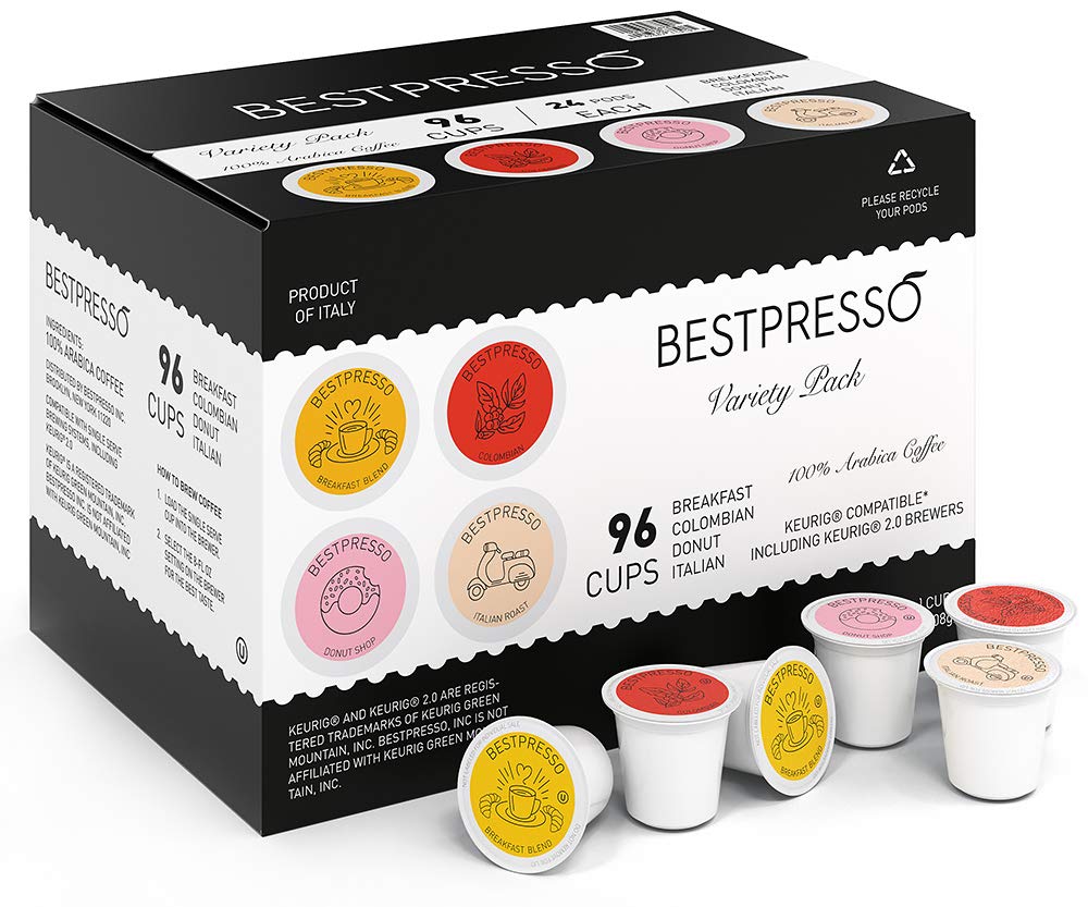 Bestpresso-Coffee,-Variety-Pack-Single-Serve-K-Cup-Pods,-96-Count.-Includes-Breakfast,-Colombian,-2387