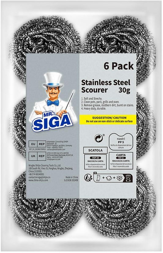 MR.SIGA-Stainless-Steel-Scourer,-Pack-of-6,-30g---------------1350