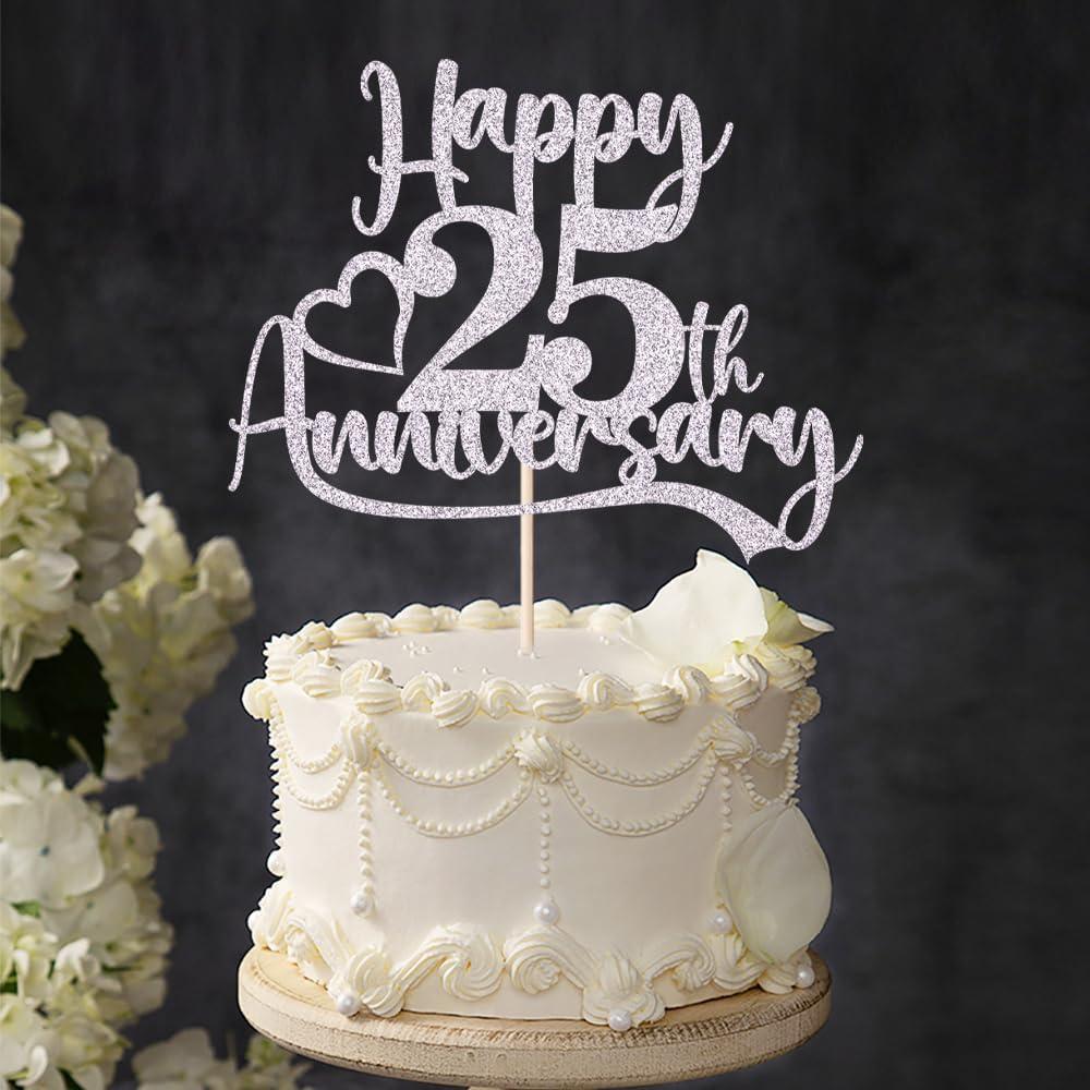 YQLXDHBD-Happy-25th-Anniversary-Cake-Topper?Company-Anniversary-Party-Wedding-Anniversary-Party-Decorations,25th-----651