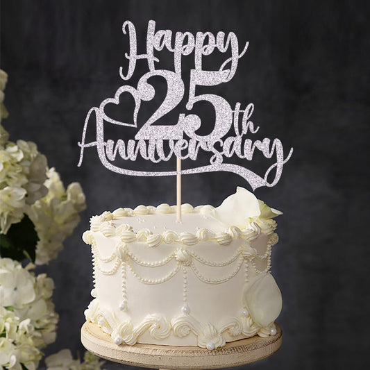 YQLXDHBD-Happy-25th-Anniversary-Cake-Topper?Company-Anniversary-Party-Wedding-Anniversary-Party-Decorations,25th-----651