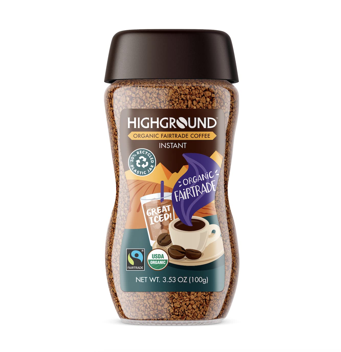 Highground-Organic-Instant-Regular-Coffee,-3.53-Oz-------------2705