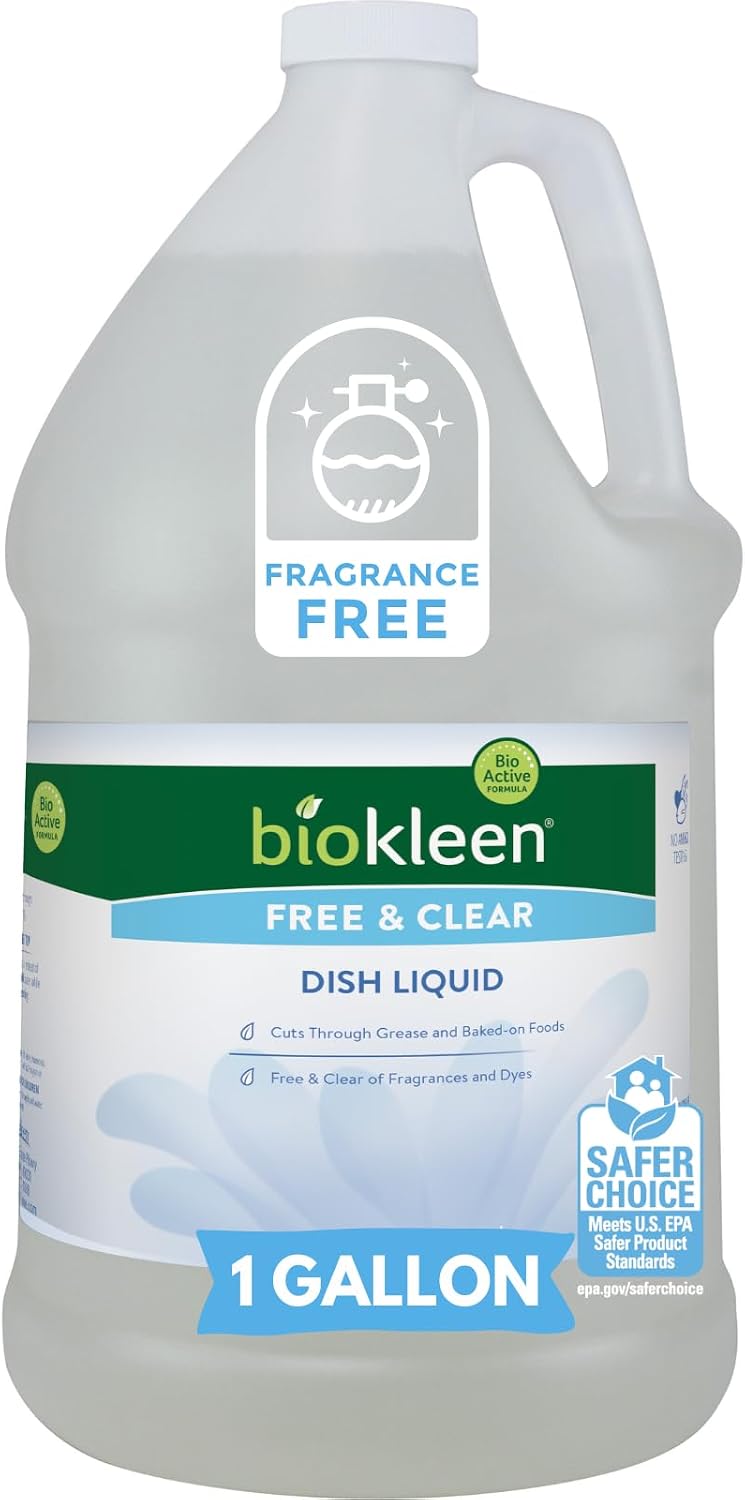 Biokleen-Free-&-Clear-Dish-Soap---Dish-Liquid,-Dishwashing-Cleaner,-Eco-Friendly,-237
