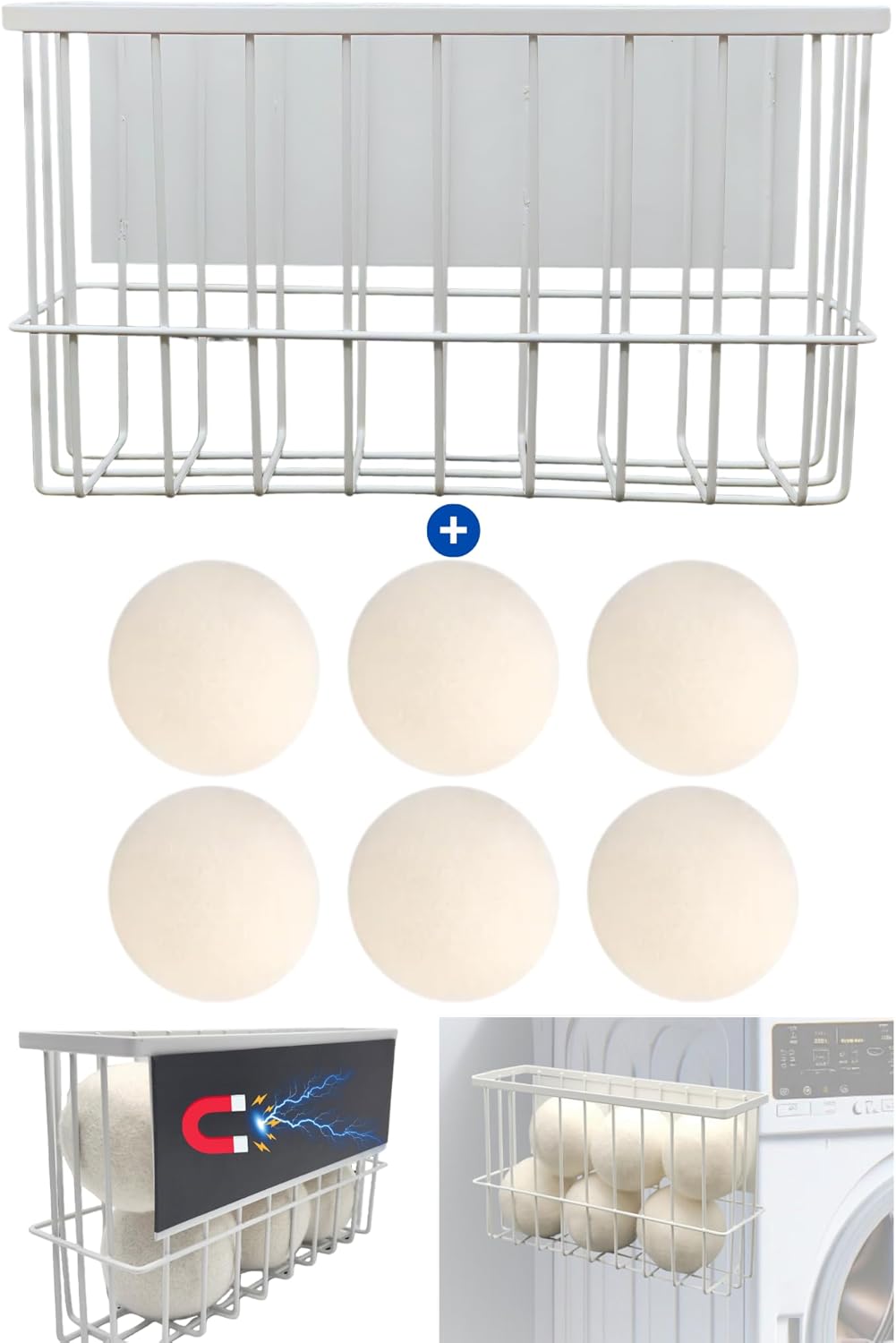 Magnetic-Dryer-Ball-Holder-Plus-6-XL-Wool-Dryer-Balls-from-New-290