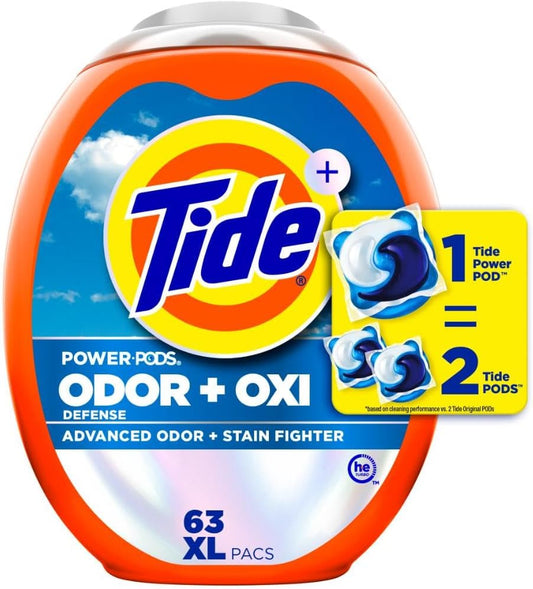 Tide-Odor-Defense-+-Oxi-Laundry-Detergent-Pacs,-Original-Scent,-63-Count,-1750