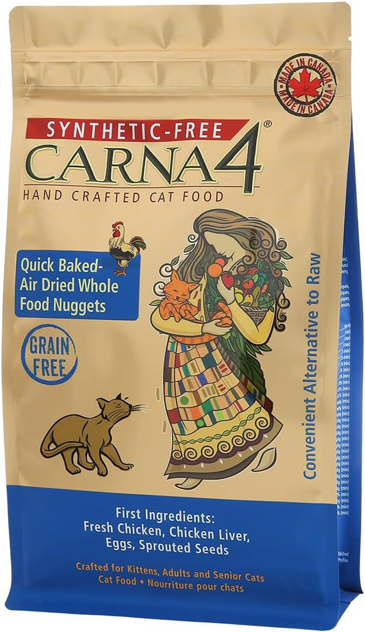 CARNA4-All-Life-Stages-Chicken-Formula-Dry-Cat-Food-(4lbs,-Chicken)------252