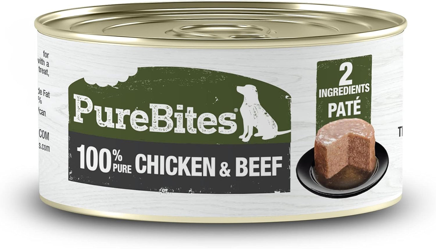 PureBites-Chicken-&-Beef-Pates-for-Dogs,-Only-2-Ingredients,-Case-12-351