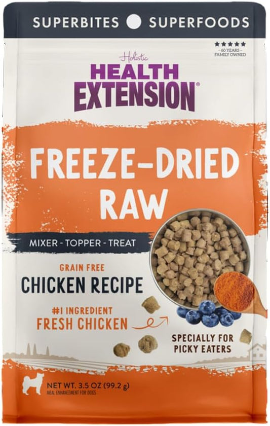 Health-Extension-SuperBites-Freeze-Dried-Raw-Chicken-Meal-Mixer-for-Dogs,-(3.5-oz,-99.2-703