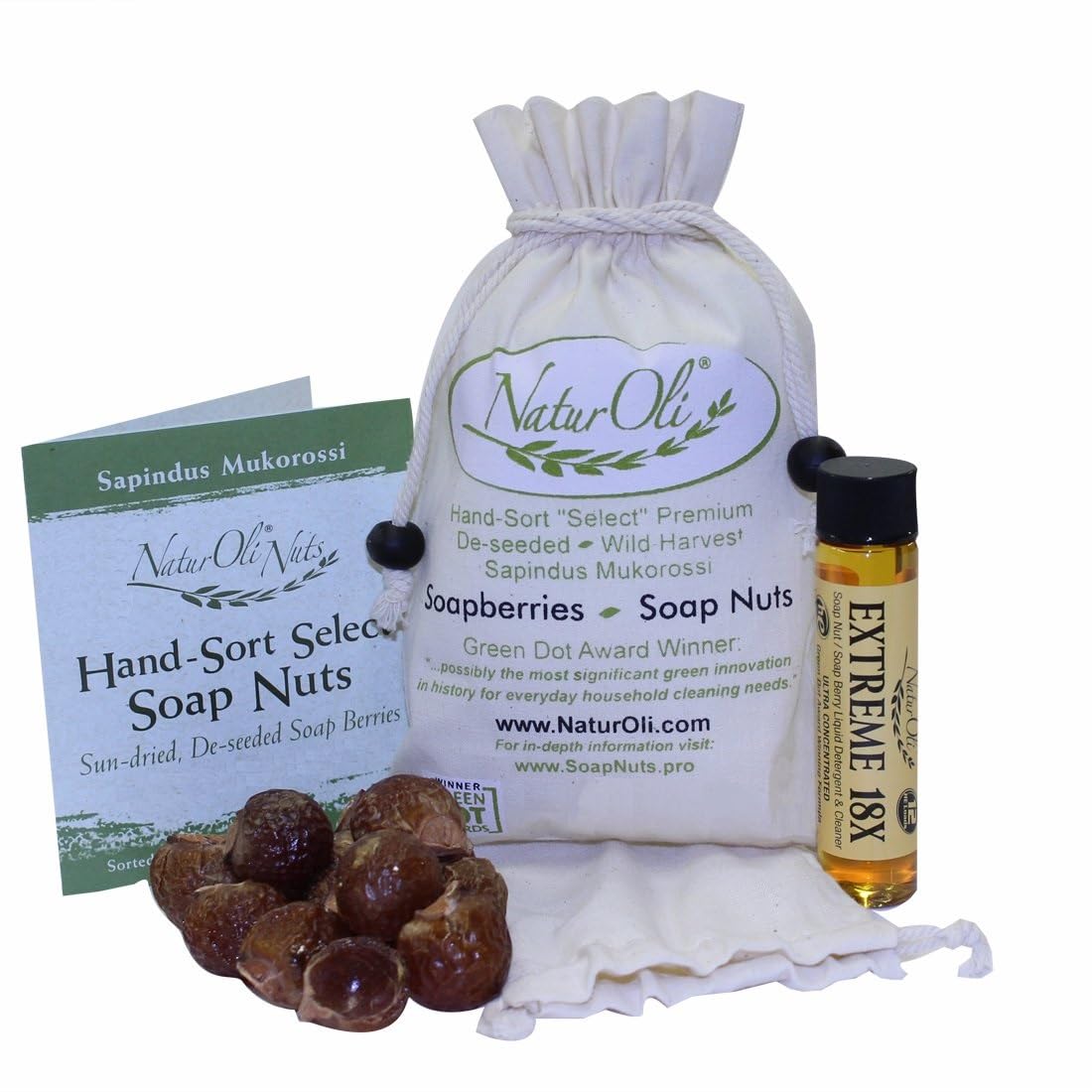 Soap-Nuts/Soap-Berries---4oz-organic-(60-loads)-+-18X-1175