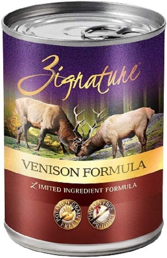Zignature-Venison-Formula-Canned-Dog-Food,-13-Oz-Cans-(12-Cans-In-A-716