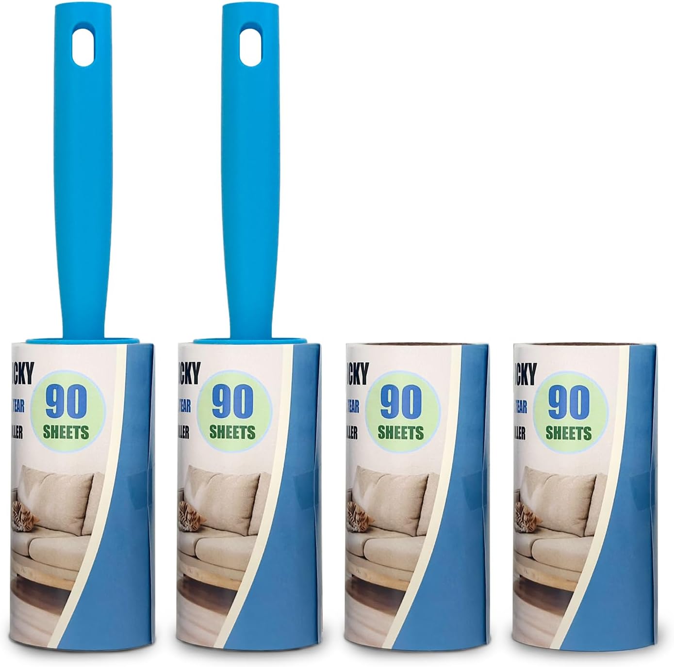 Super-Sticky-Lint-Roller-for-Pet-Hair,360-Sheets,-2-Handles-512