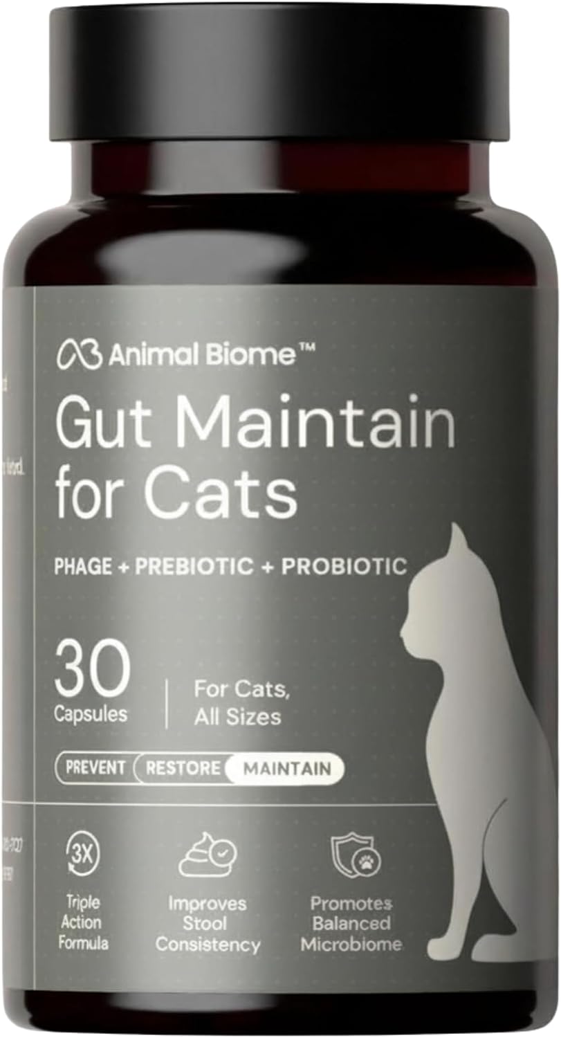 Animal-Biome-Cat-Pre-and-Probiotic,-S-Boulardii,-Gut-Maintain,-30-Capsules-|-918