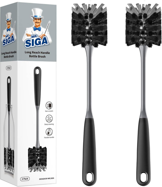 MR.SIGA-Long-Handle-Bottle-Brush,-Flexible-Scrub-Brush-for-Water-Bottles,-Glasswares,-Mugs,-Black,-2-1954