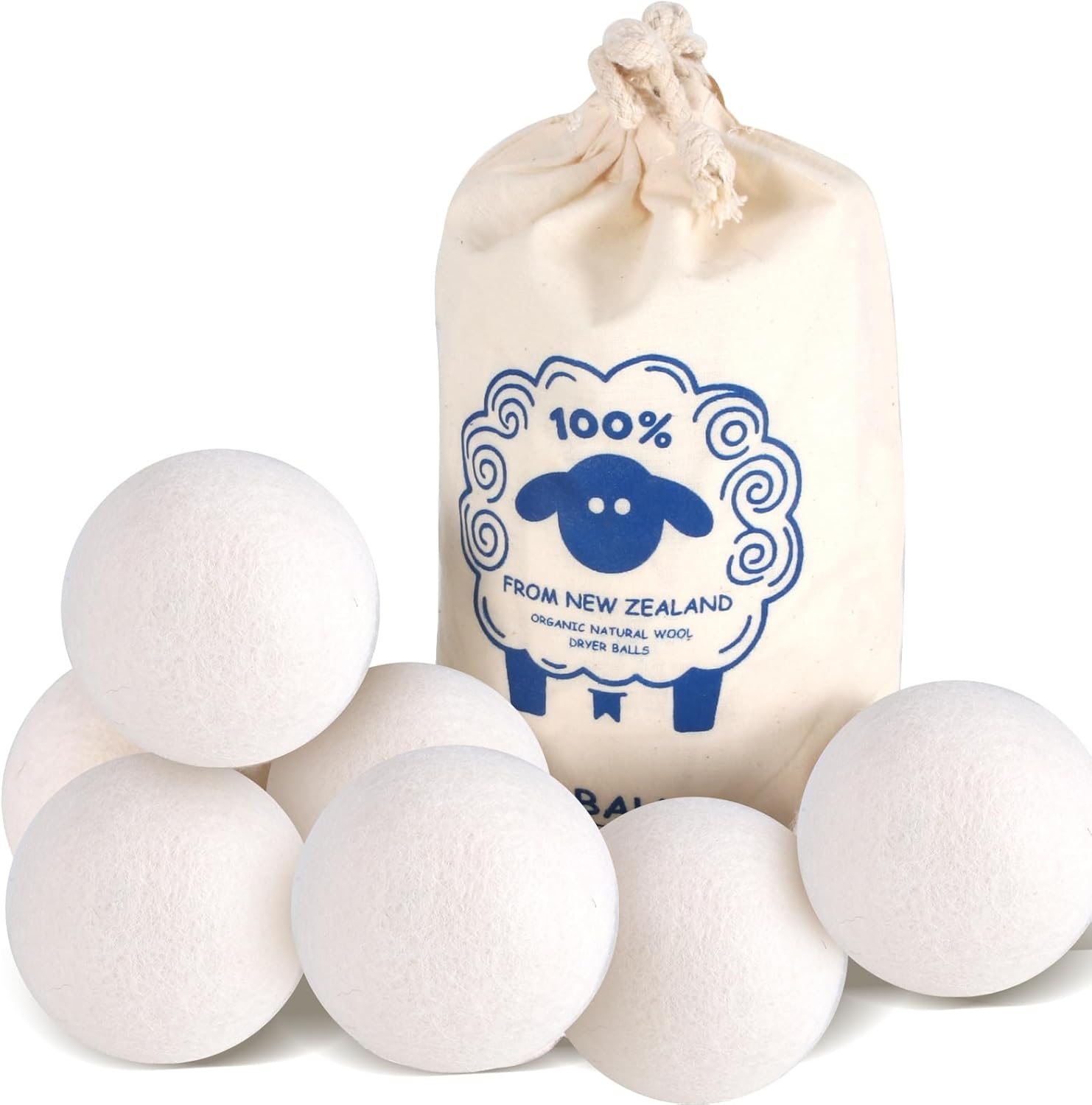 Wool-Dryer-Balls-(2.4")6-Pack,-Dryer-Balls-Laundry-Reusable,-Natural-Fabric-Softener,-Reduces-1090