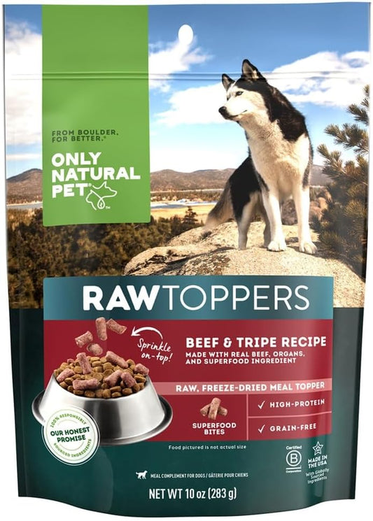 Only-Natural-Pet-Raw-Toppers---Cubrecomidas-liofilizadas,-alto-353