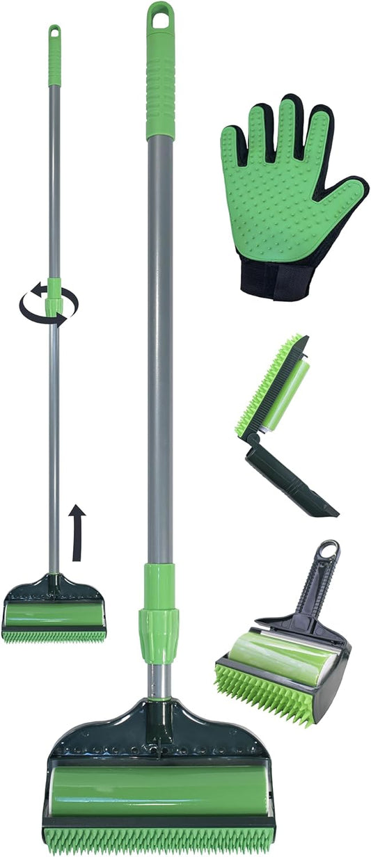 Stick-It!-Deluxe-Pro-Broom-Set,-Pet-Hair-Remover,-Washable-831