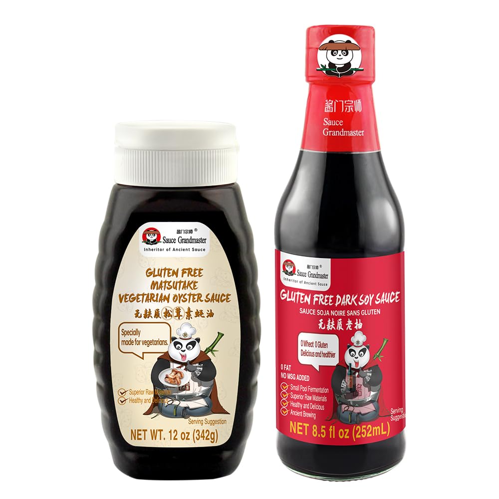 Vegan-Oyster-Sauce-and-Dark-Soy-Sauce-combo,-Gluten-Free-Kitchen-Essentials,-1110