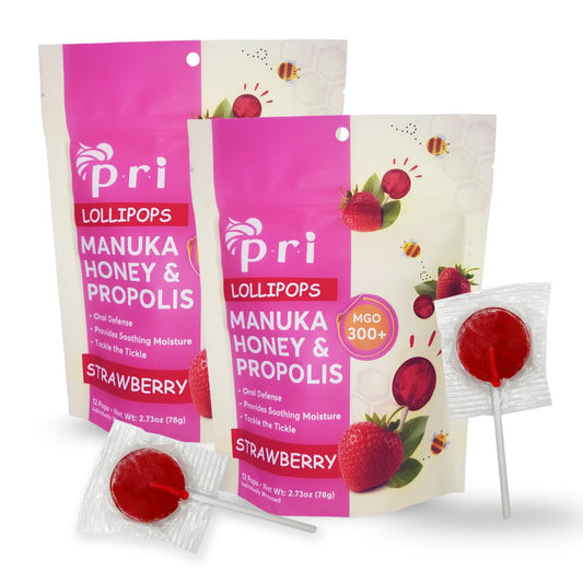 PRI-Manuka-Honey-Lollipops-with-Propolis,-Certified-MGO-2439