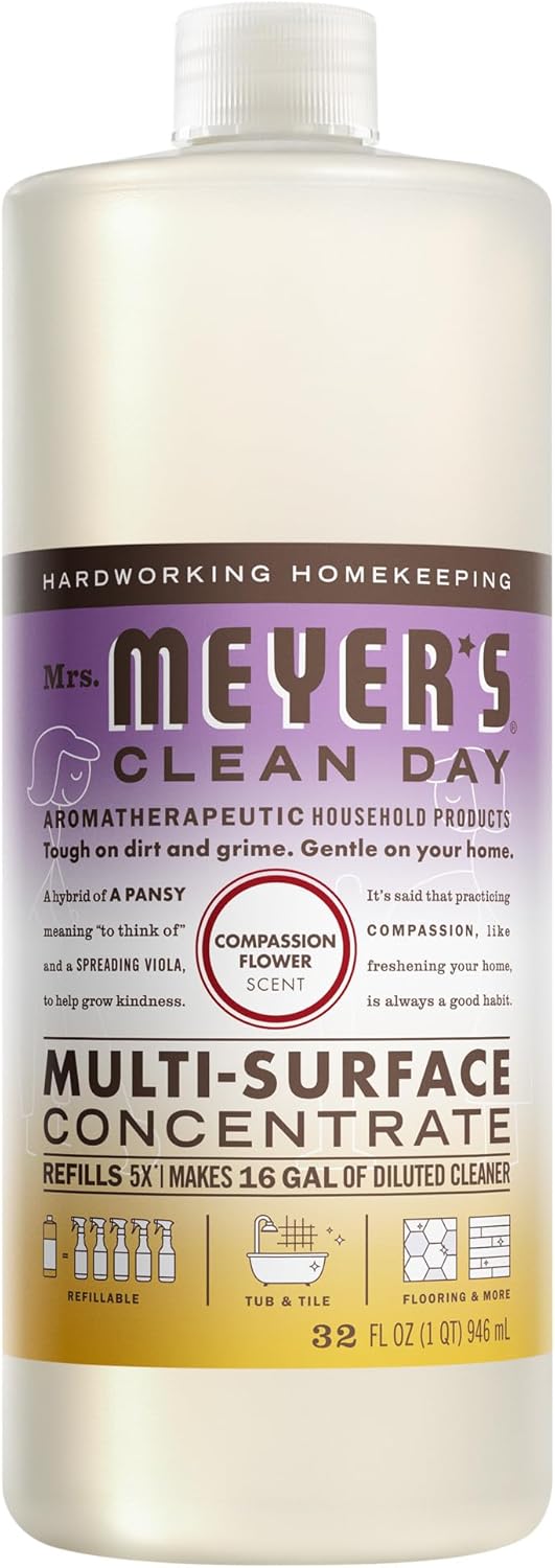 Mrs.-MEYER'S-CLEAN-DAY-Multi-Surface-Everyday-Concentrate,-Compassion-Flower-Scent,-32-Fl-Oz-Bottle---789