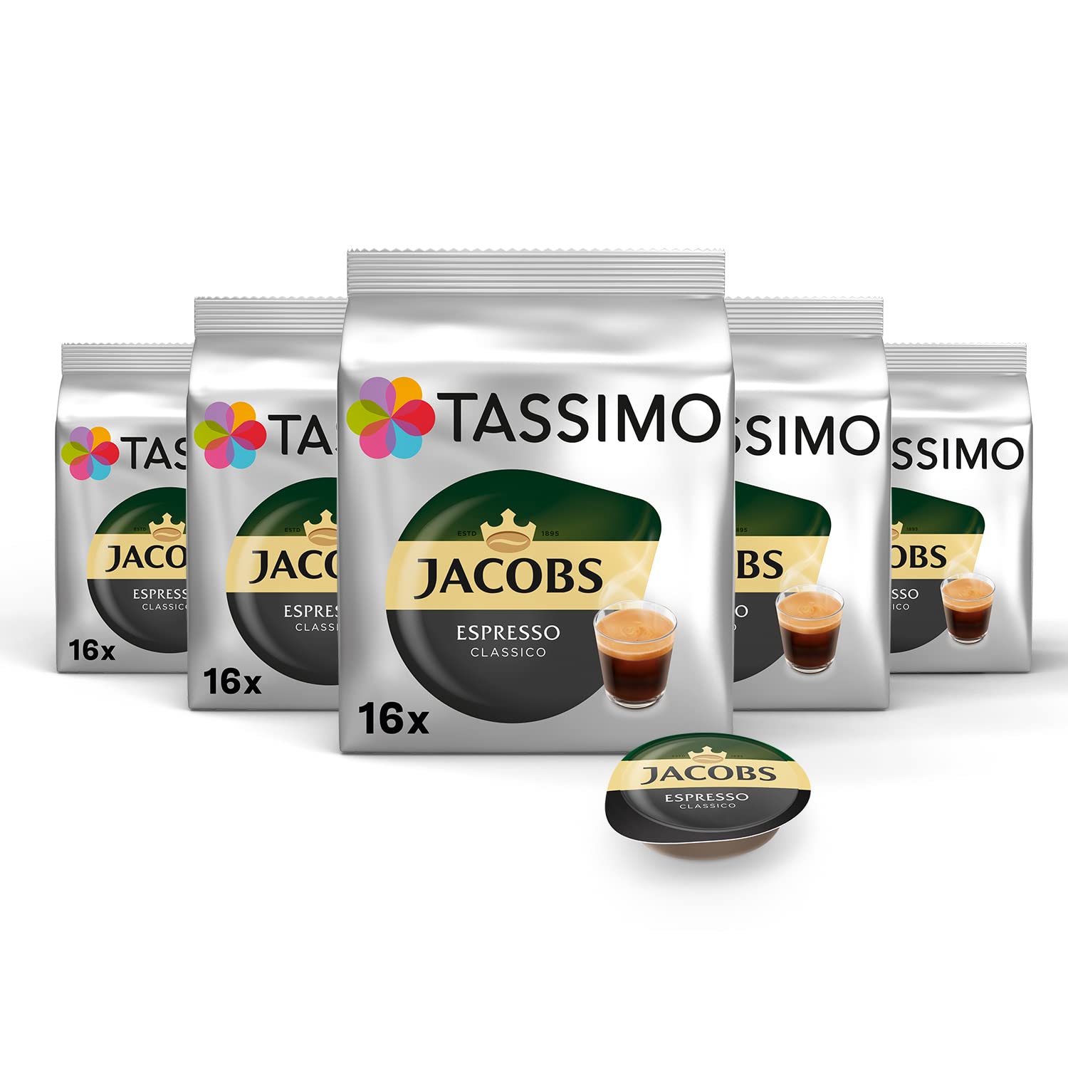 Tassimo-Jacobs-Espresso,-Rainforest-Alliance-Certified,-5-x-16-T-Discs-------945