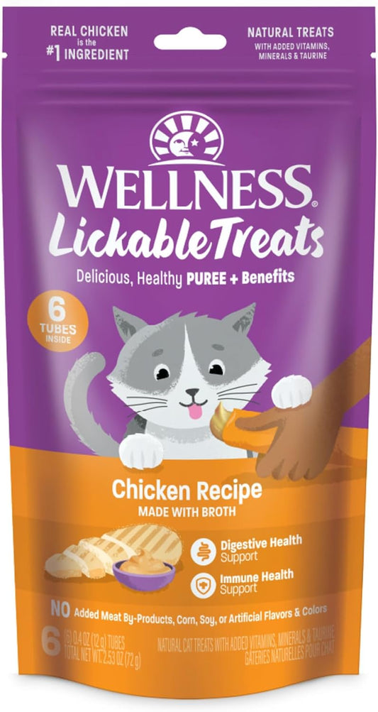 Wellness-Lickable-Soft-Puree-Cat-Treats,-All-Lifestages,-Kitten-to-Senior,-Natural,-Grain-Free,-478