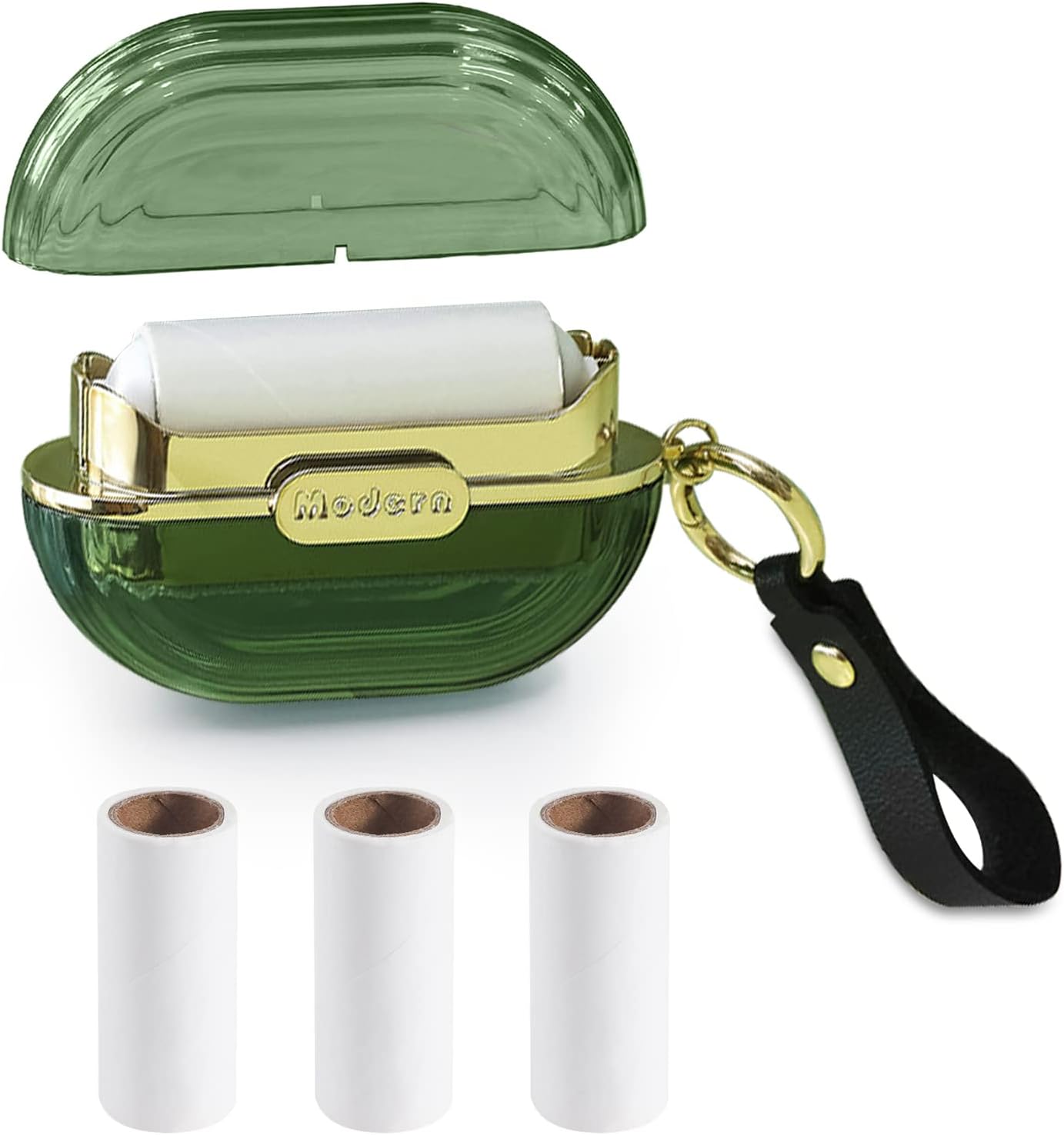 Double-Sided-Travel-Portable-Lint-Roller-with-Hand-Strap,-Reusable-Mini-355